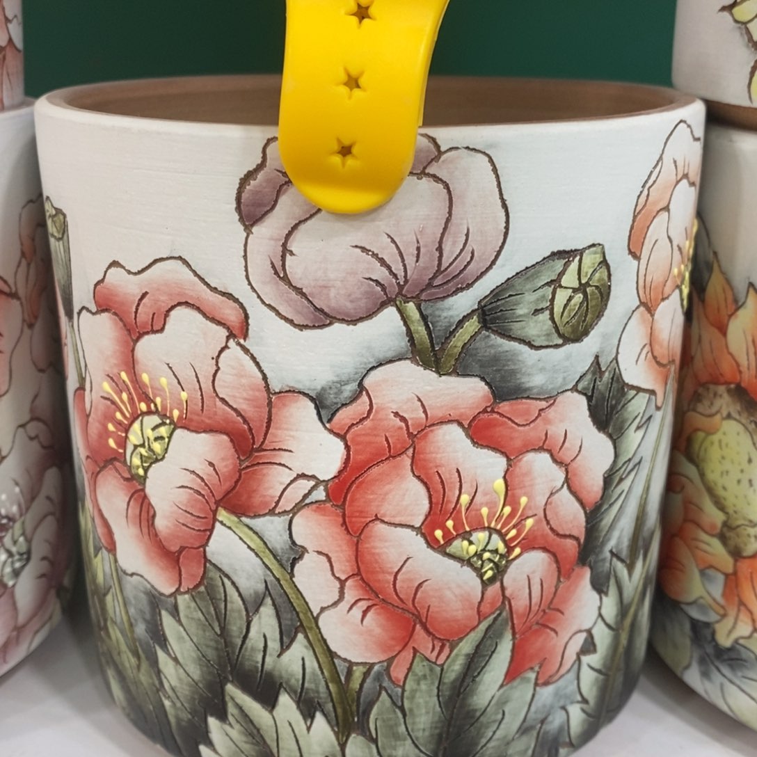 紫砂花盆水晶花盆98