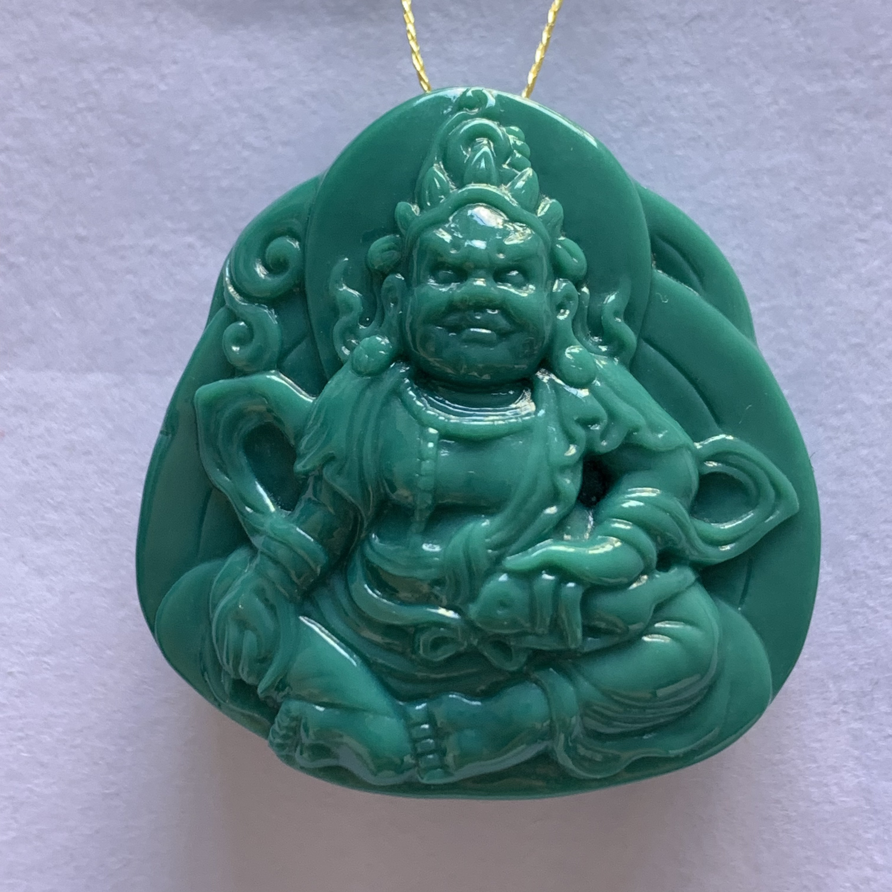 精品原矿高瓷黄财神（1662）尺寸31.6*30.5*15.5mm，重量20.47克