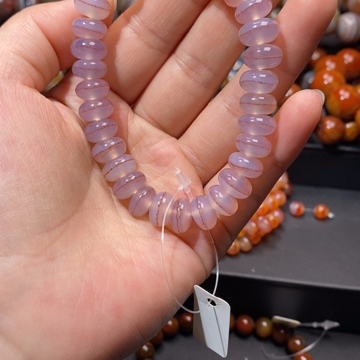 玛瑙/玉髓未镶嵌手串沙*