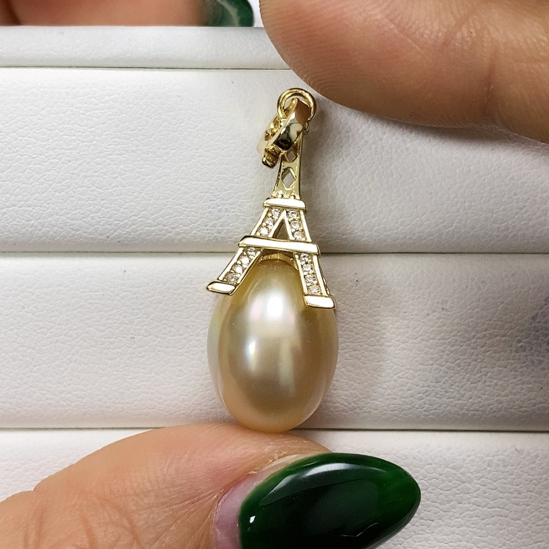 海水珍珠颈饰银S925镶嵌