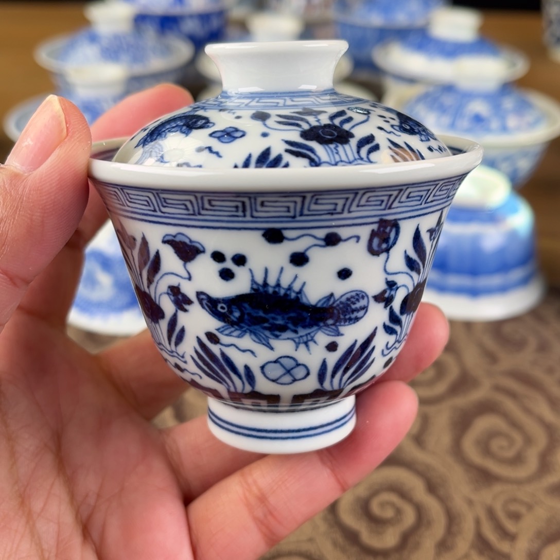 杯景德镇陶瓷盖碗