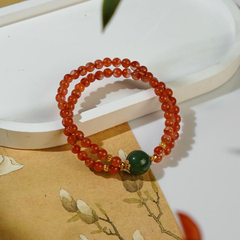 【香掌柜】保山南红玛瑙单圈手串（发一件）