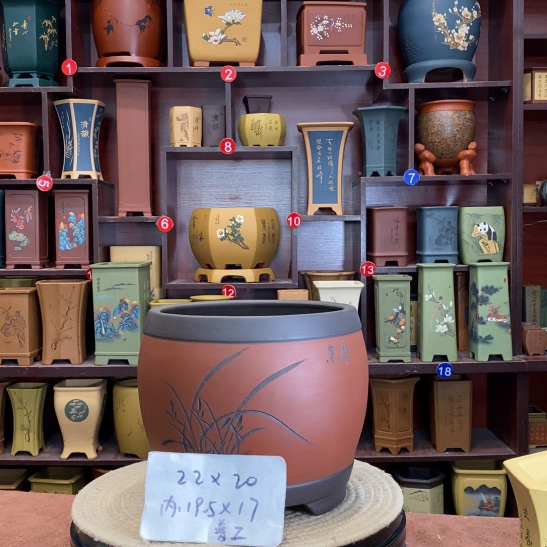 紫砂花盆紫砂作品