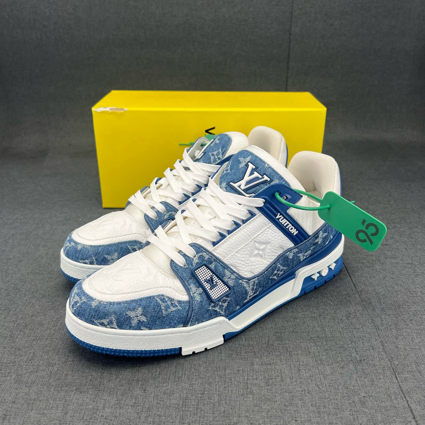 95新 LouisVuitton/路易威登 码数44lv trainer 白蓝牛仔