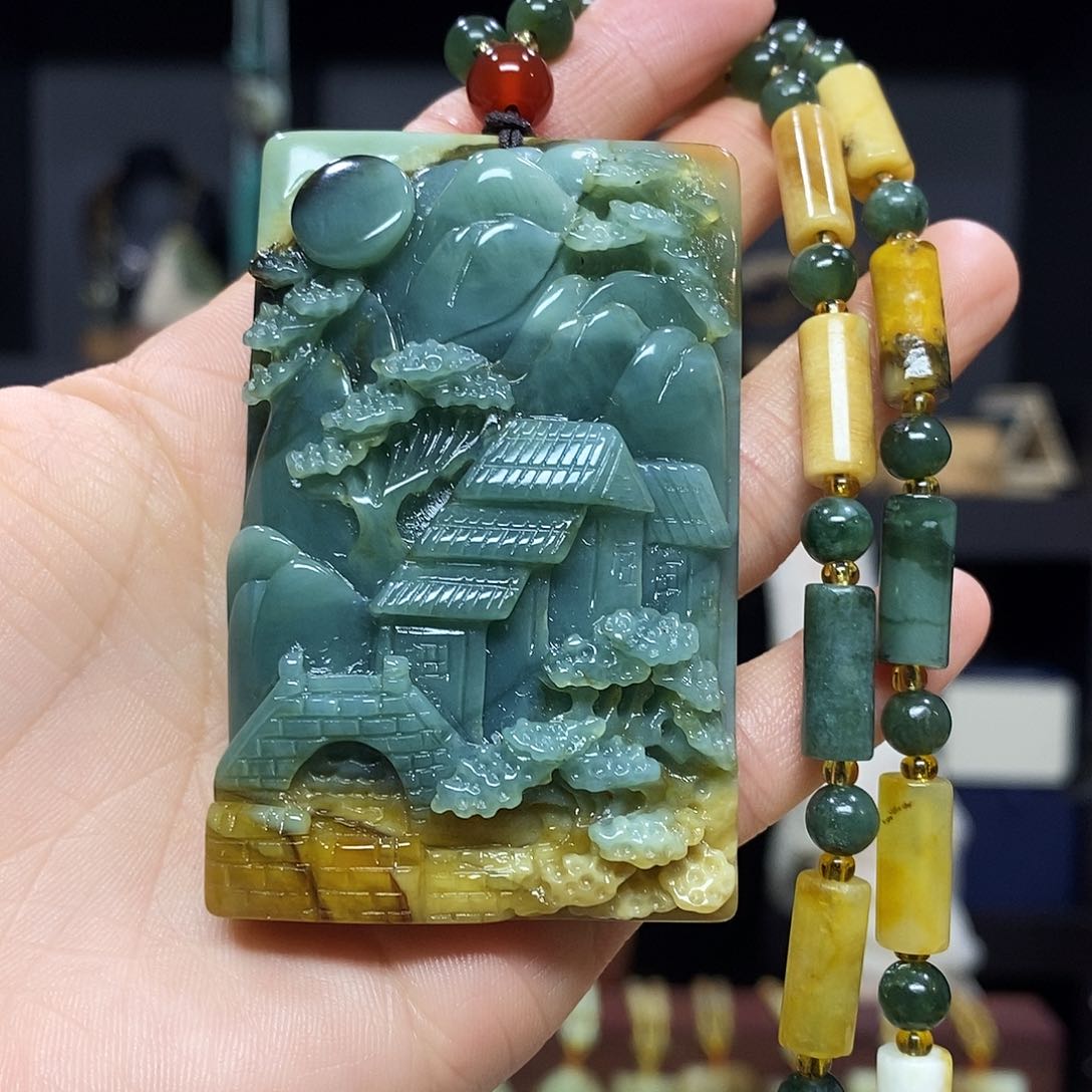 岫玉挂件吊坠手把件未镶嵌