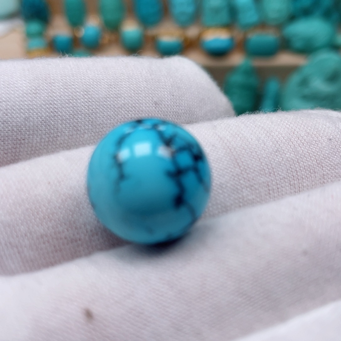 绿松石珠宝奇石未镶嵌辣**a