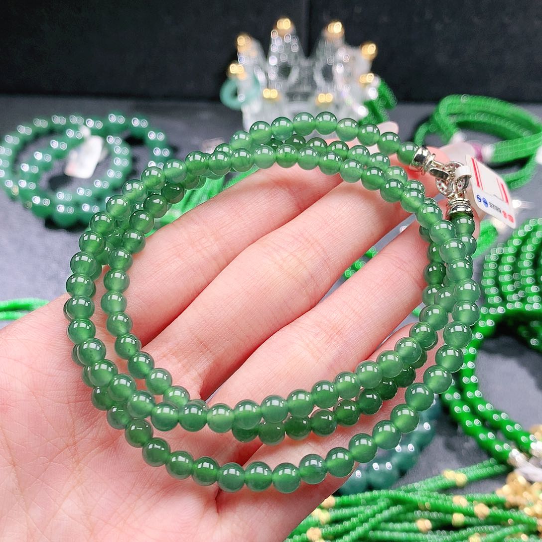 翡翠未镶嵌手链项链