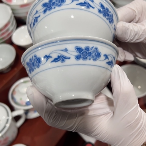 醴陵高温瓷釉下10.8厘米俩个