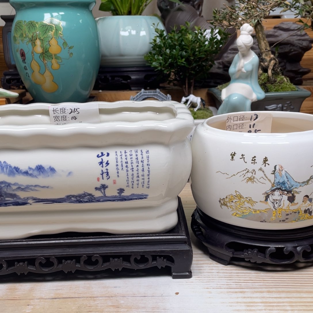 紫砂花盆陶瓷艺术花盆陶瓷