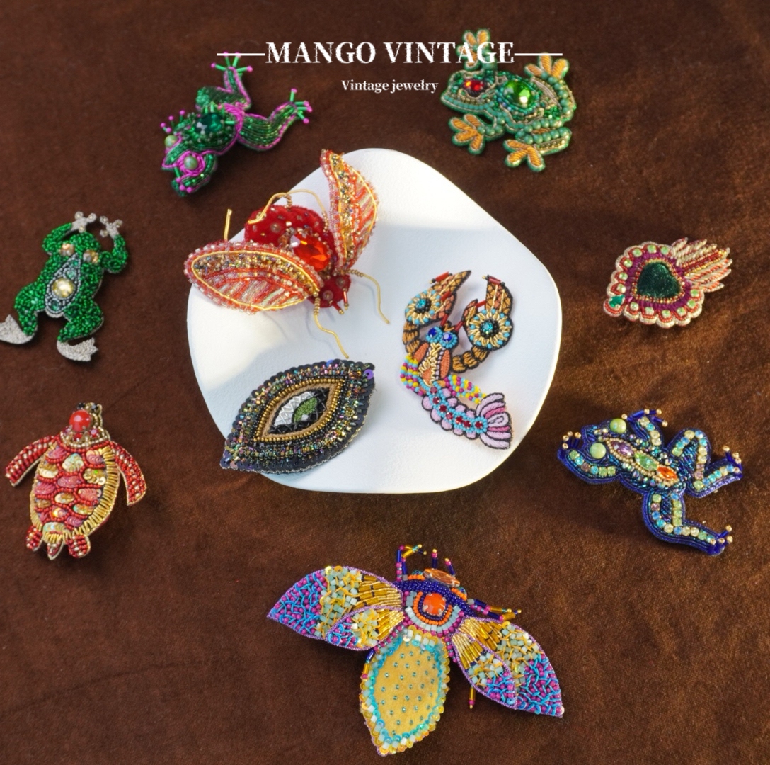 铜合金胸针 未开价法绣动物胸针轻奢镶嵌时尚[正品中古]