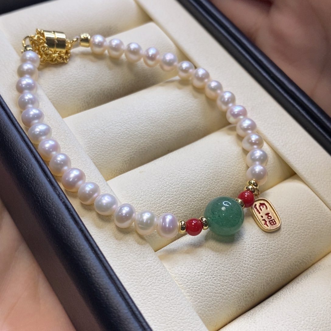 淡水珍珠手链合金微瑕