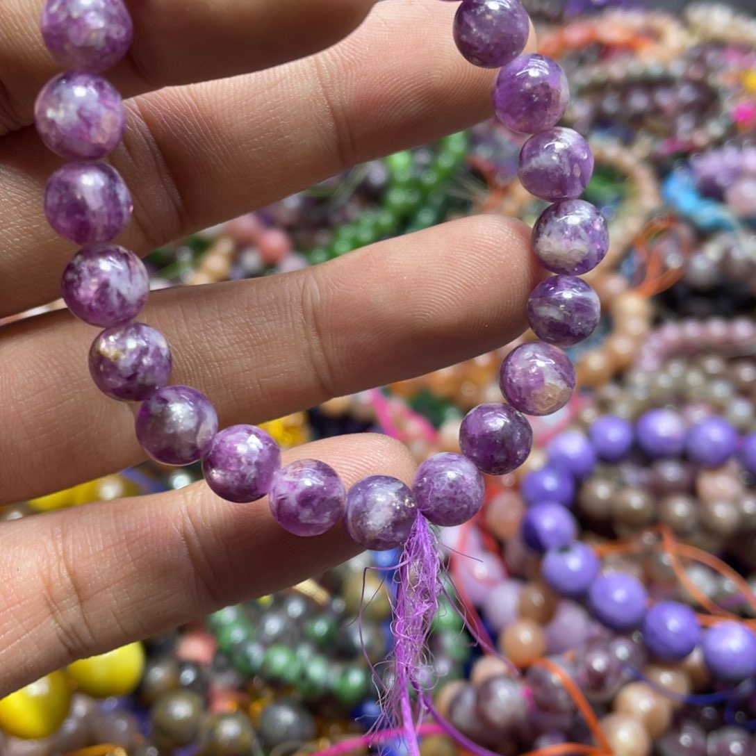 紫晶颈饰银S800镀金镶嵌