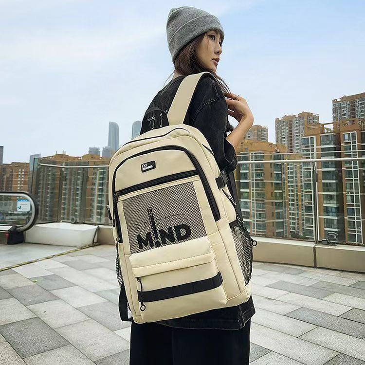 2025新款双肩包腰部支撑大容量背包初中高中学生书包2708