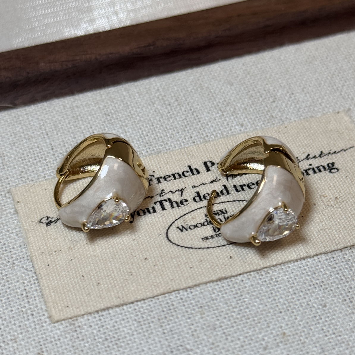 合金珐琅耳饰 珐琅小众优雅耳环