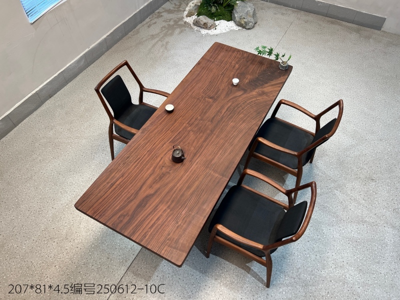 北美黑胡桃木大板可作茶室茶台书桌餐桌实用之选全方207*81*4.5