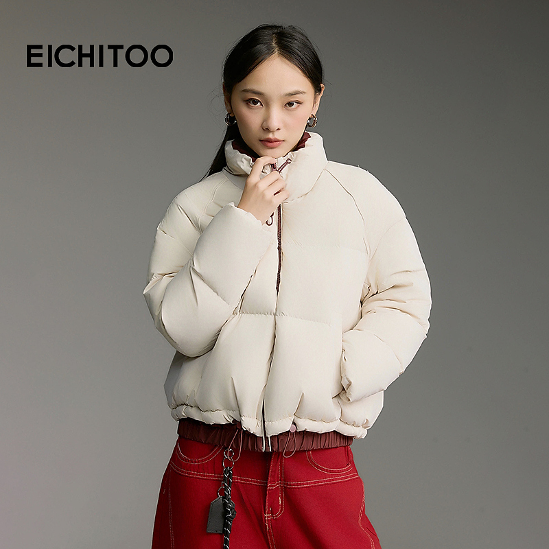 【新国标90绒】爱居兔25冬保暖防寒立领面包服羽绒服EWRAJ4Q714A