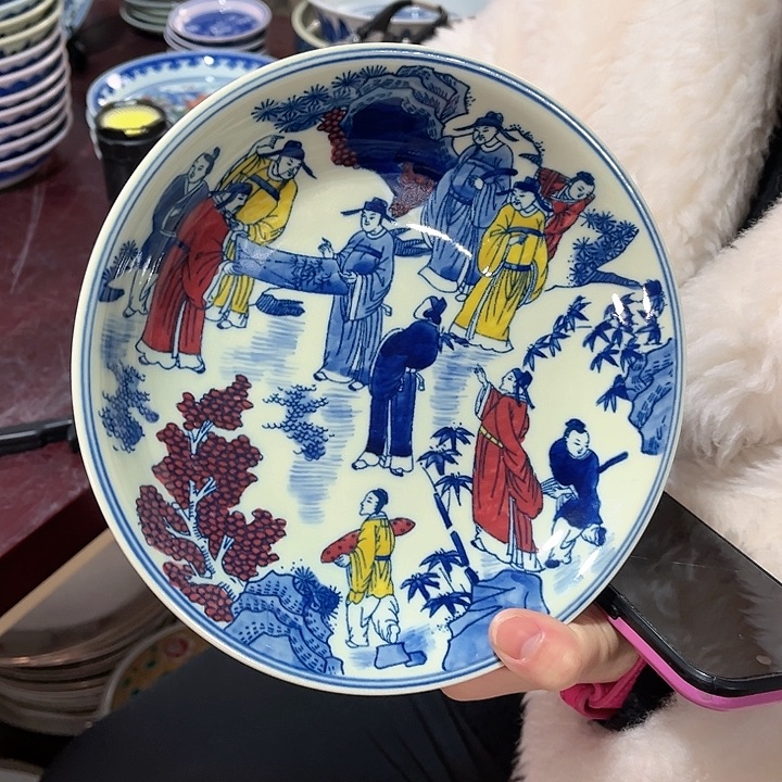 瓷片/////////直径20厘米。配支架。