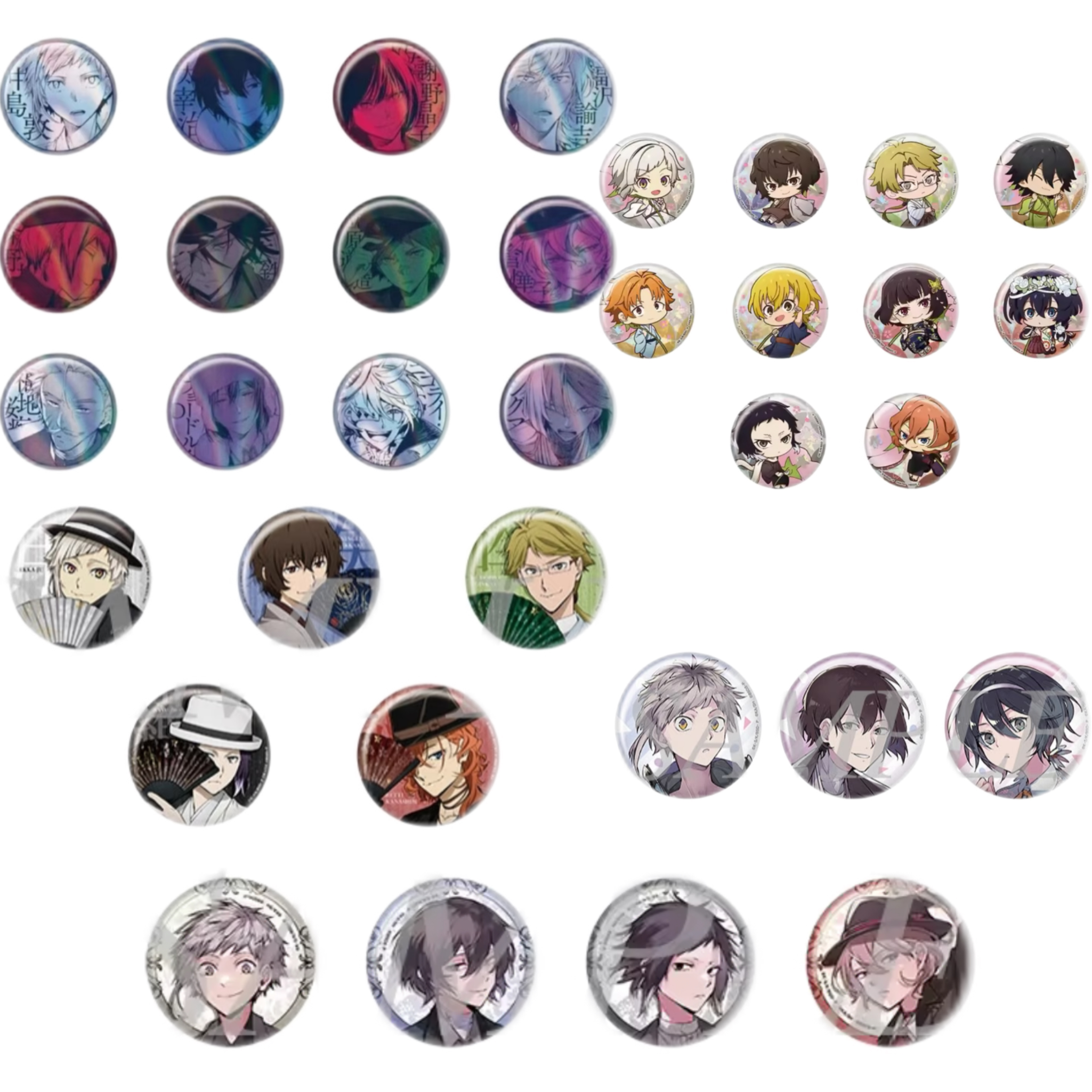 盲盒【文豪野犬】大博览会铜闪/扇子/小仙花吧唧 【默认代拆】