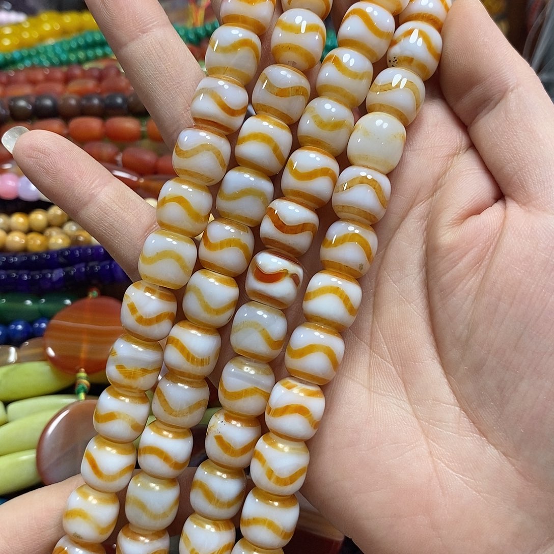 玛瑙/玉髓未镶嵌珠宝半成品玛瑙老型一条卡12mm