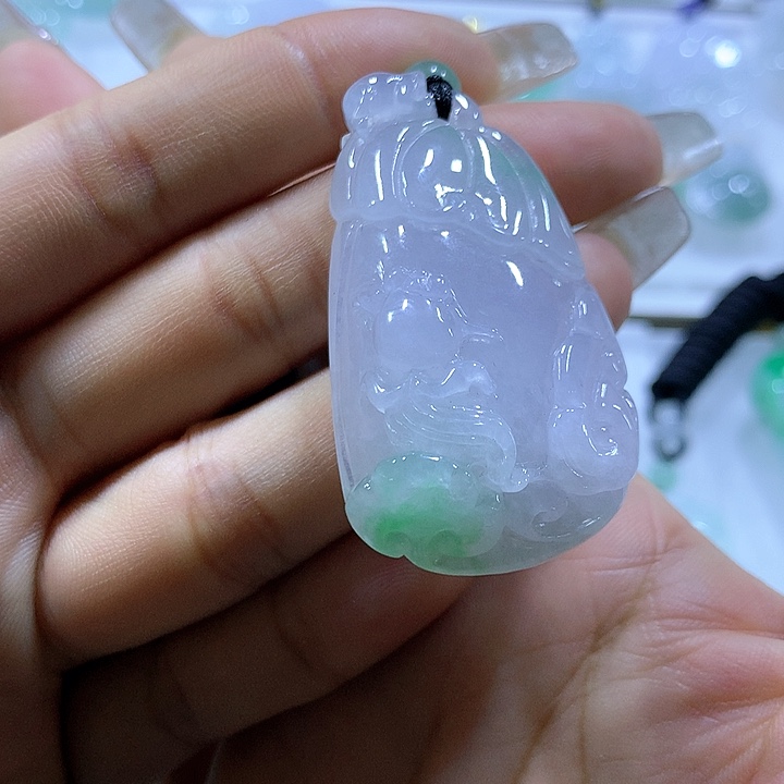 翡翠颈饰未镶嵌天然翡翠A货吊坠