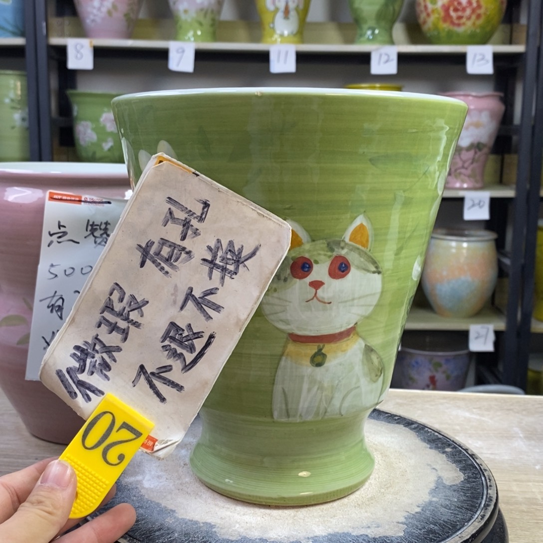 景德镇手工手绘陶瓷花盆