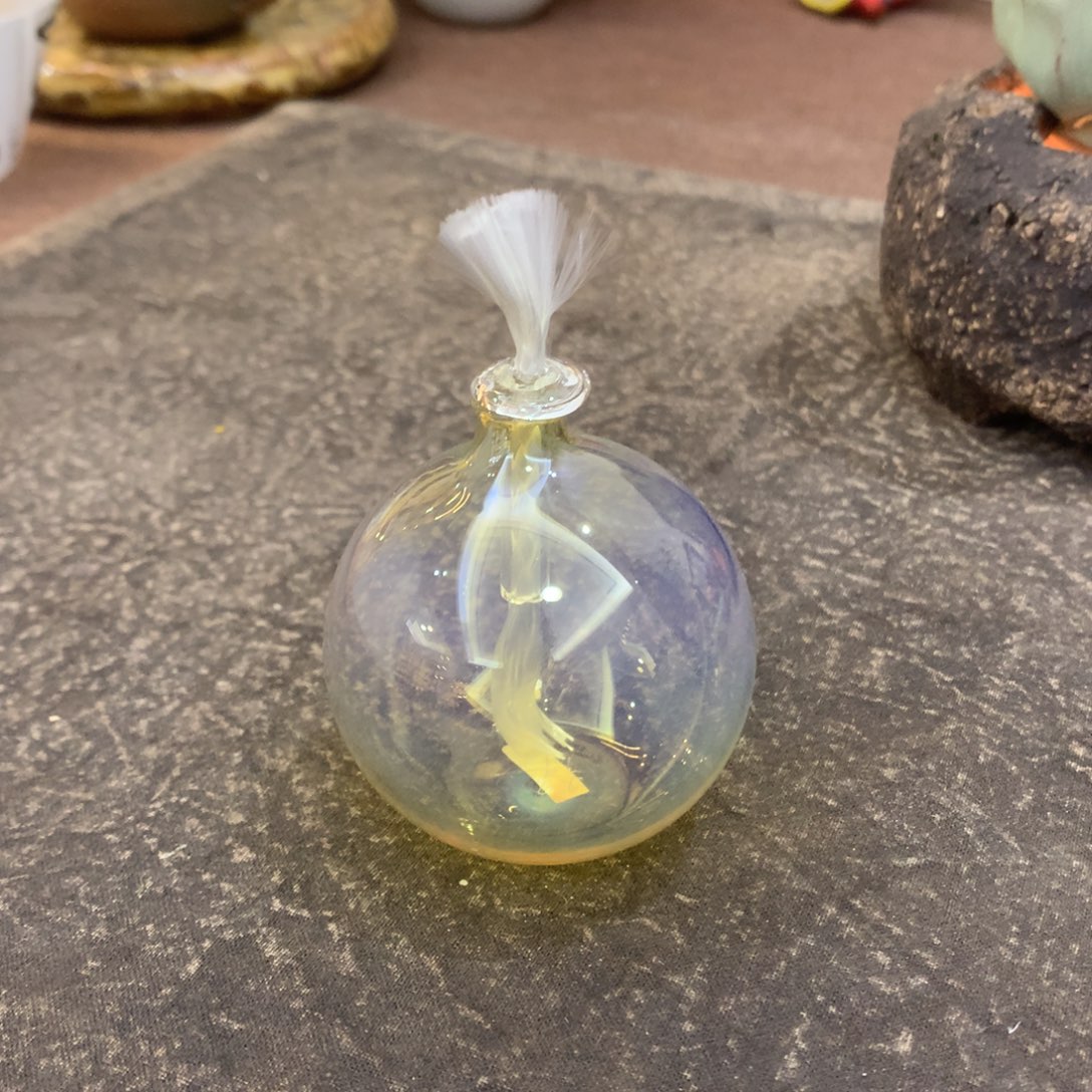 黑光纯手工玻璃油灯