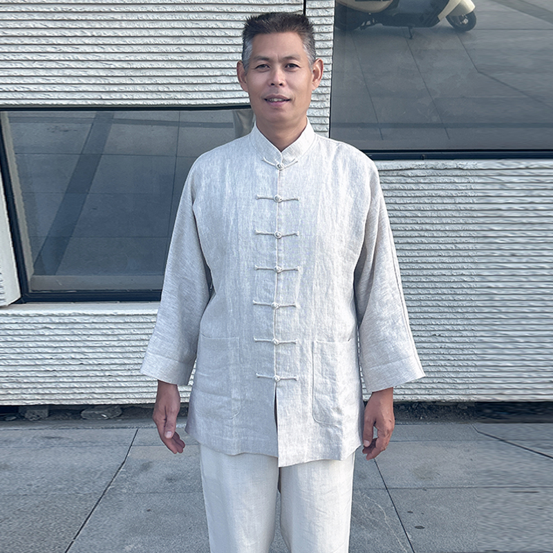 纯人工2025新款中国风新中式盘扣长袖上衣