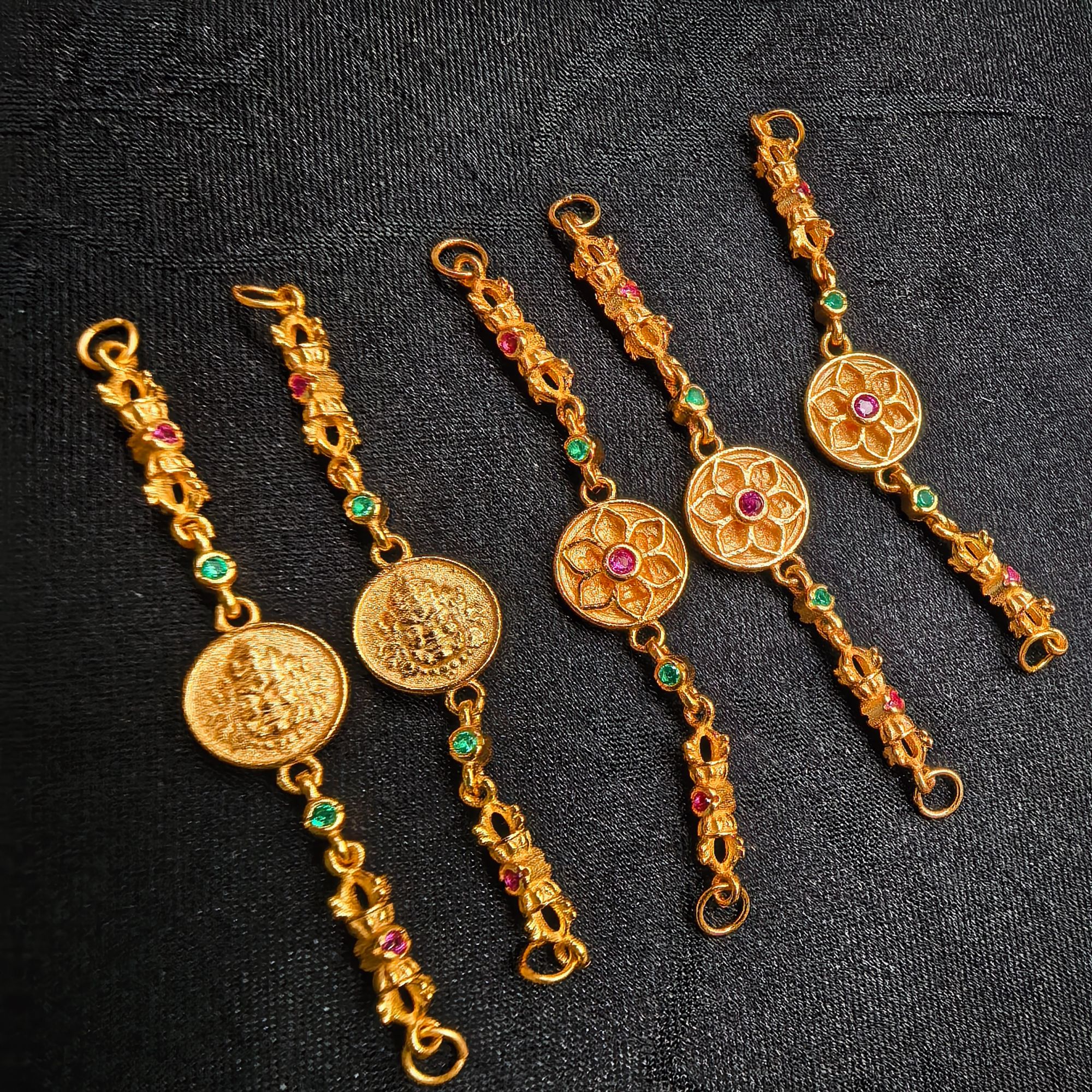 925银银制品 Y096银饰diy搭配黄财财金刚杵延长链