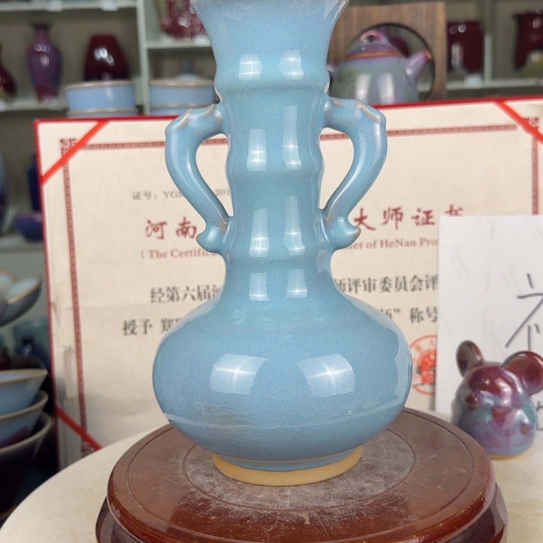 瓷摆件郑家钧窑摆件
