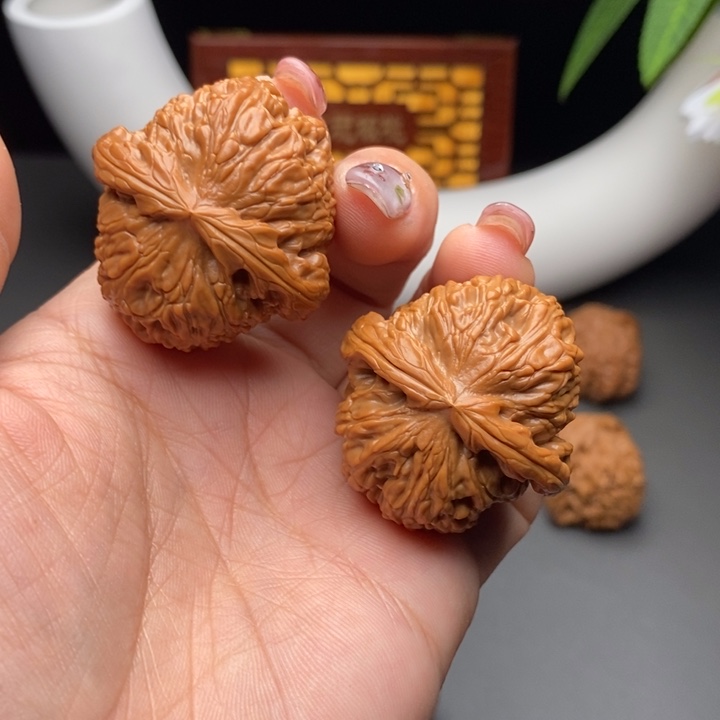 文玩核桃把件白狮子