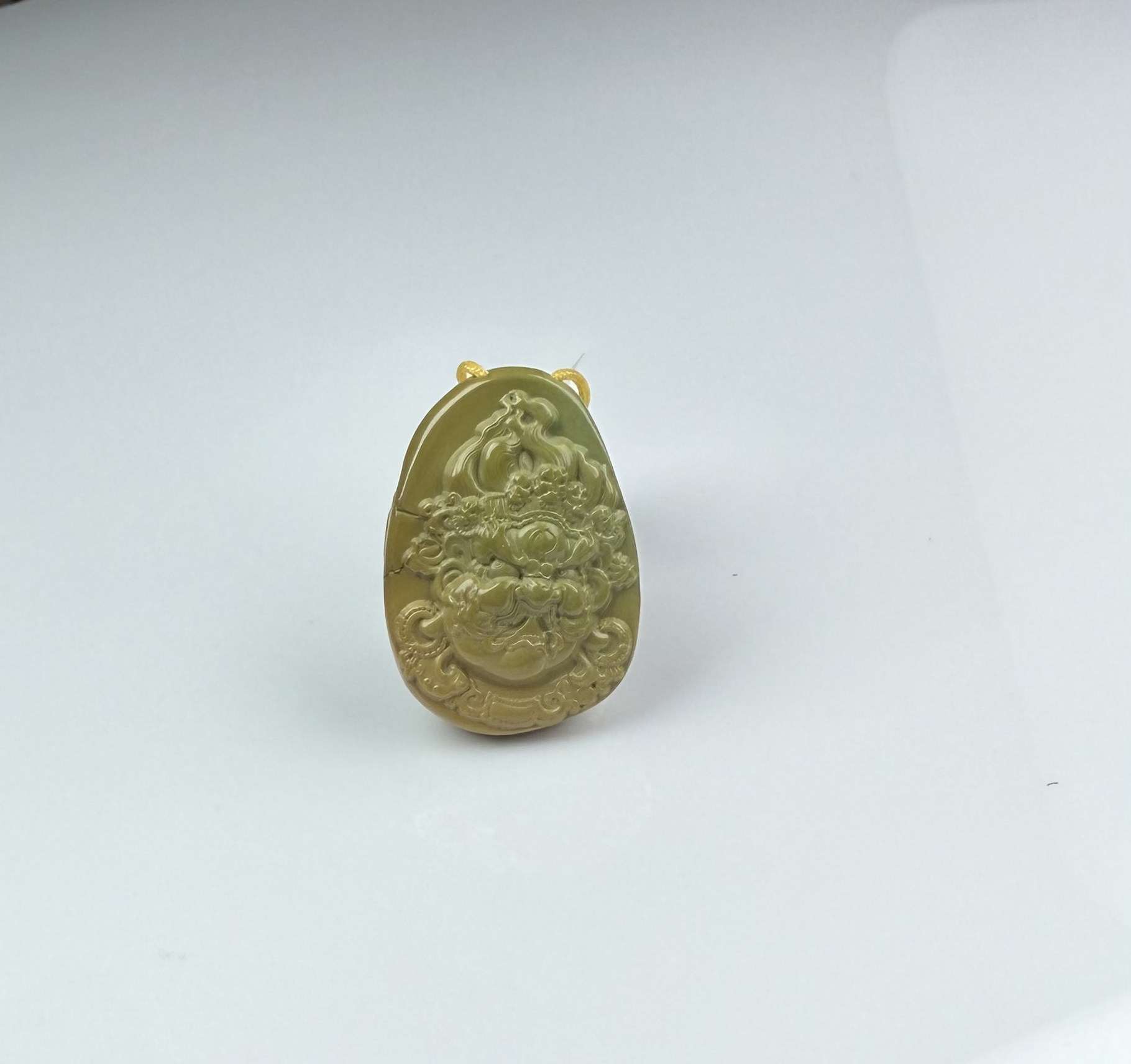 天然原矿绿松石大黑天吊坠
