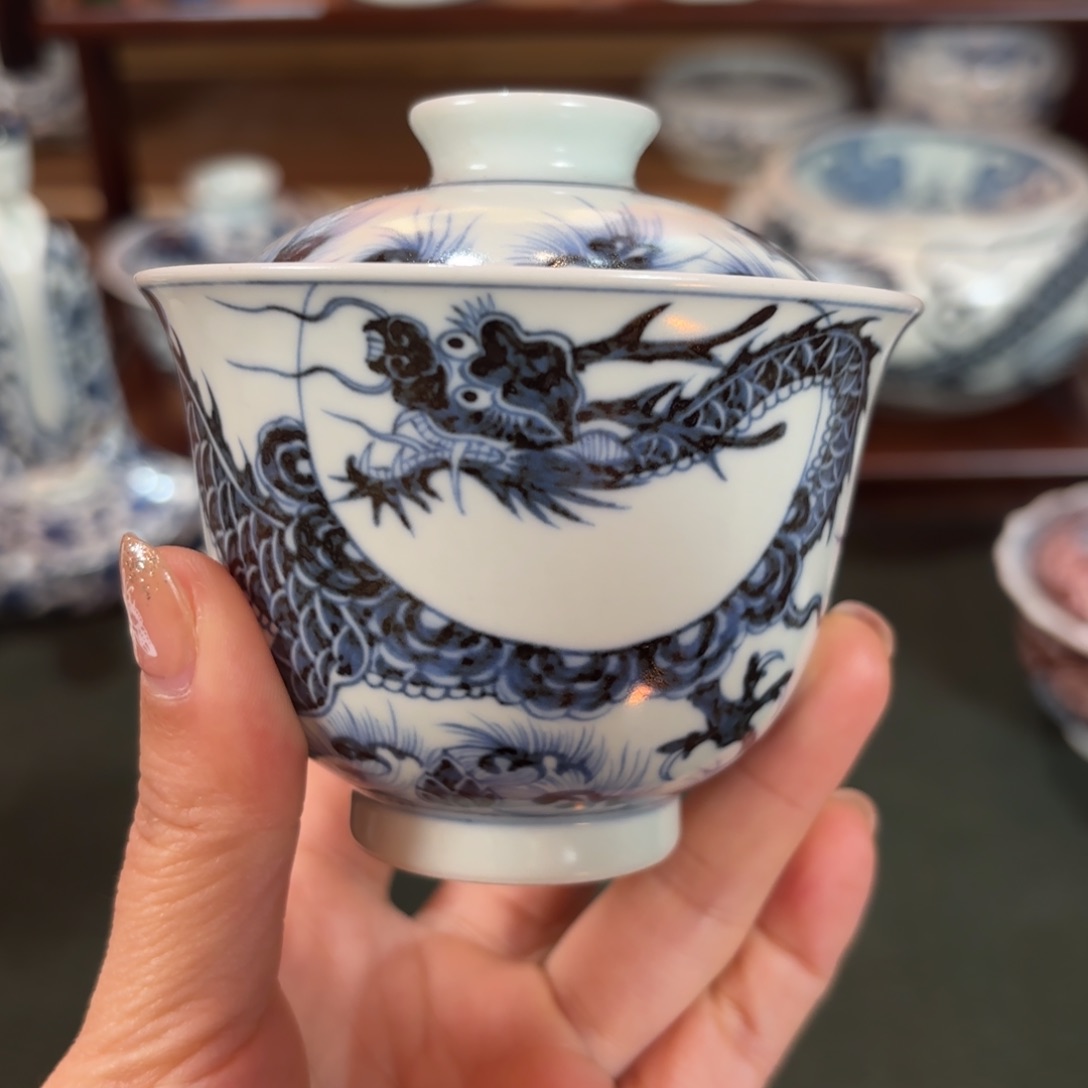 杯鱼化龙盖碗博陵造物