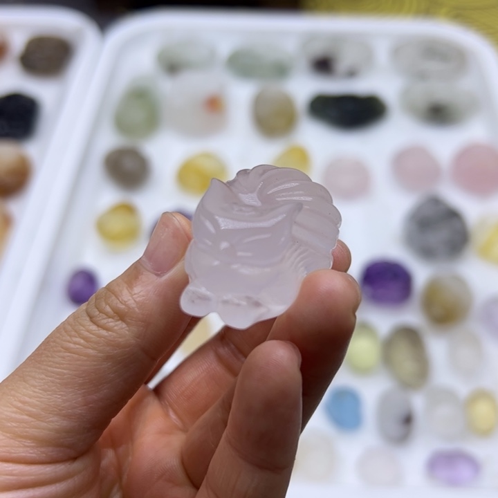水晶颈饰未镶嵌粉水晶
