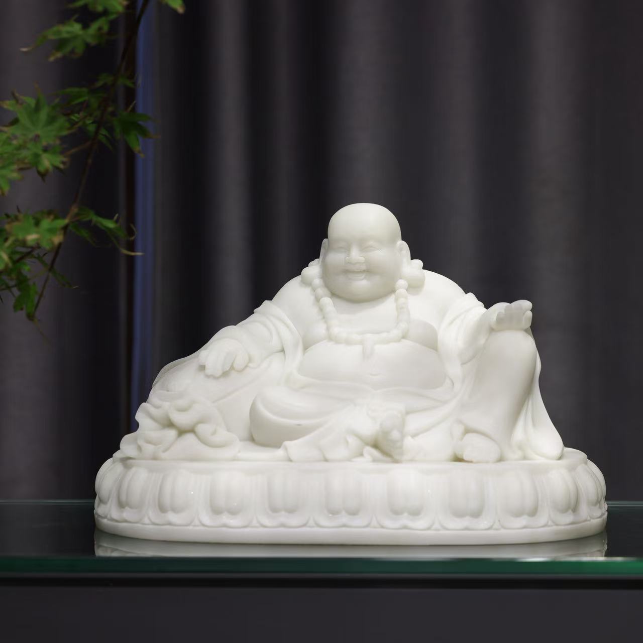 汉白玉工艺品-座弥勒佛