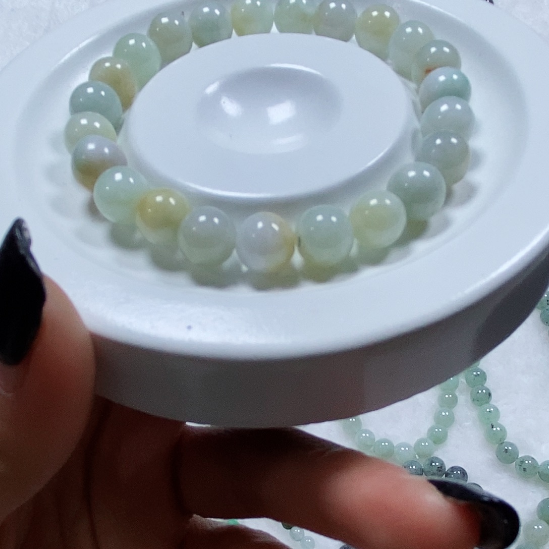 翡翠手串未镶嵌缅甸纯天然Ａ货翡翠