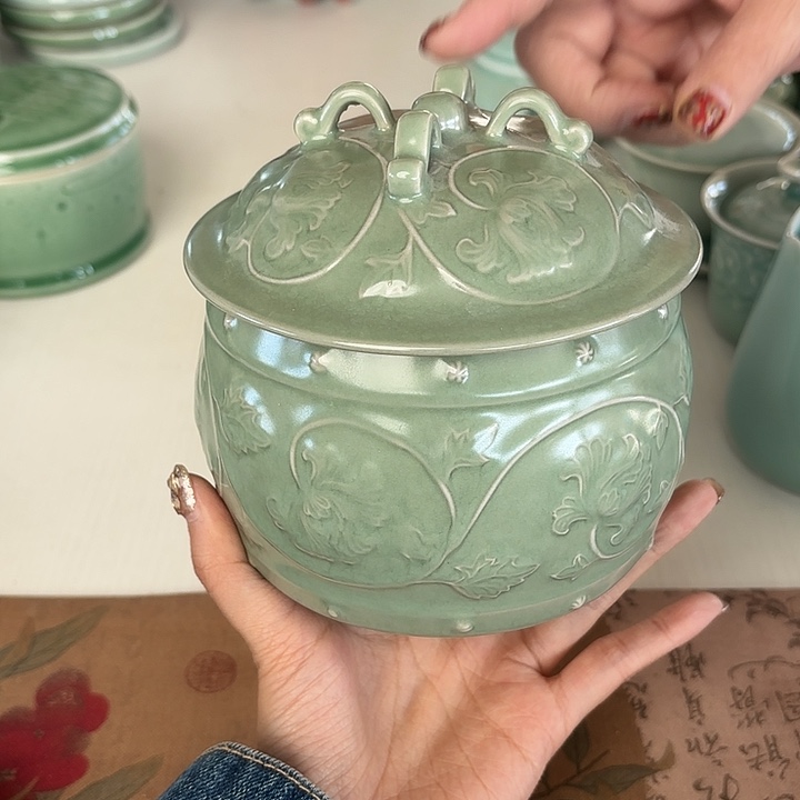 龙泉云间青瓷小米茶器