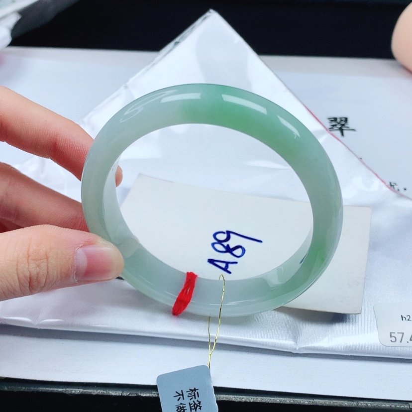 【闪购商品】翡翠手镯未镶嵌天然缅甸a货手镯57+