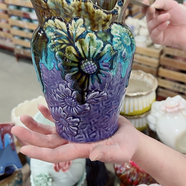 有孔.凑满10元发货多肉陶瓷花盆！