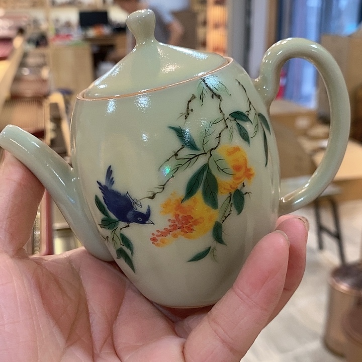 汝窑瓷器茶壶瓷茶壶