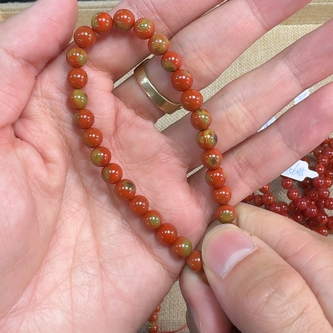 南红玛瑙手链未镶嵌手串原矿南红包浆高品质锦色6➕
