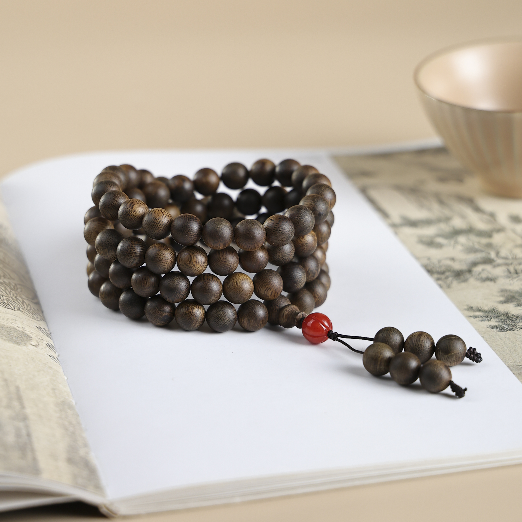 沉香L001香港梅格多圈手串10mm