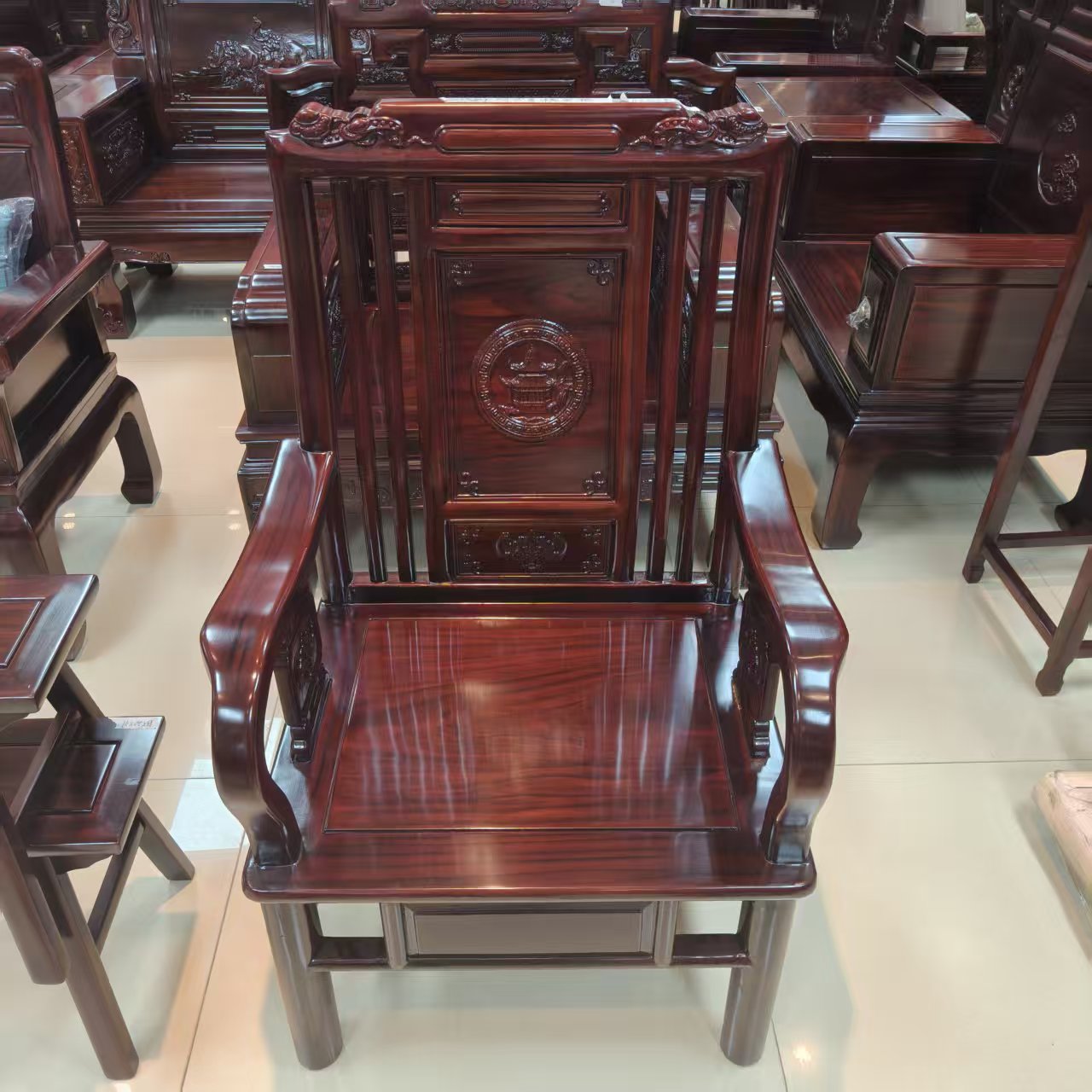 酸枝木 明式宝塔单人位