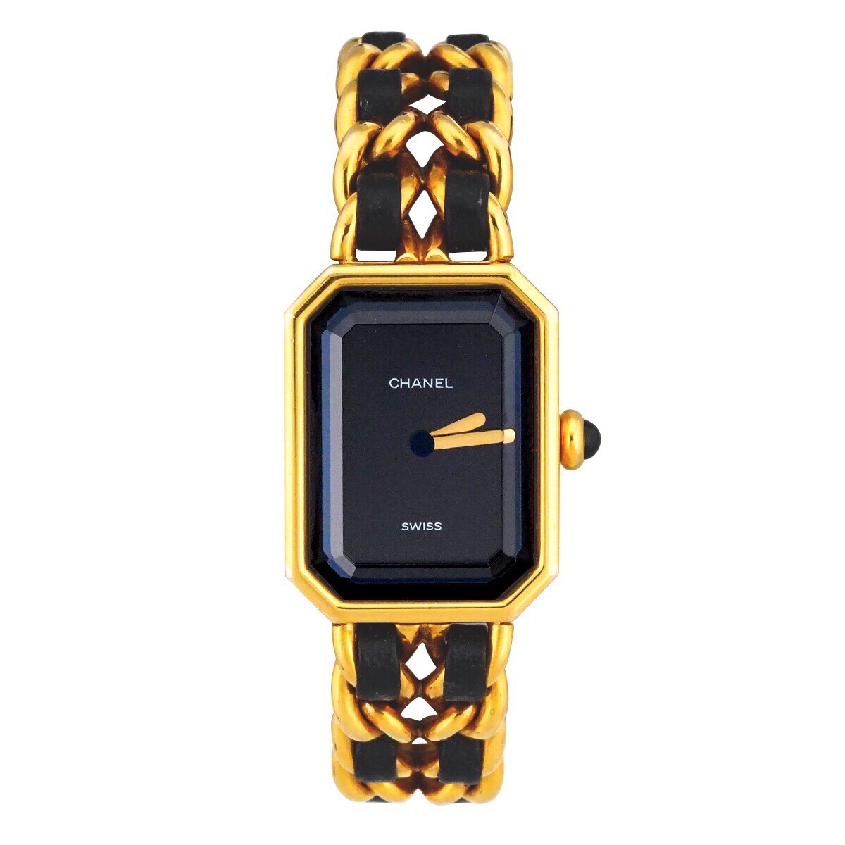 99新 Chanel/香奈儿 方糖L号黑盘腕表/WHT027254