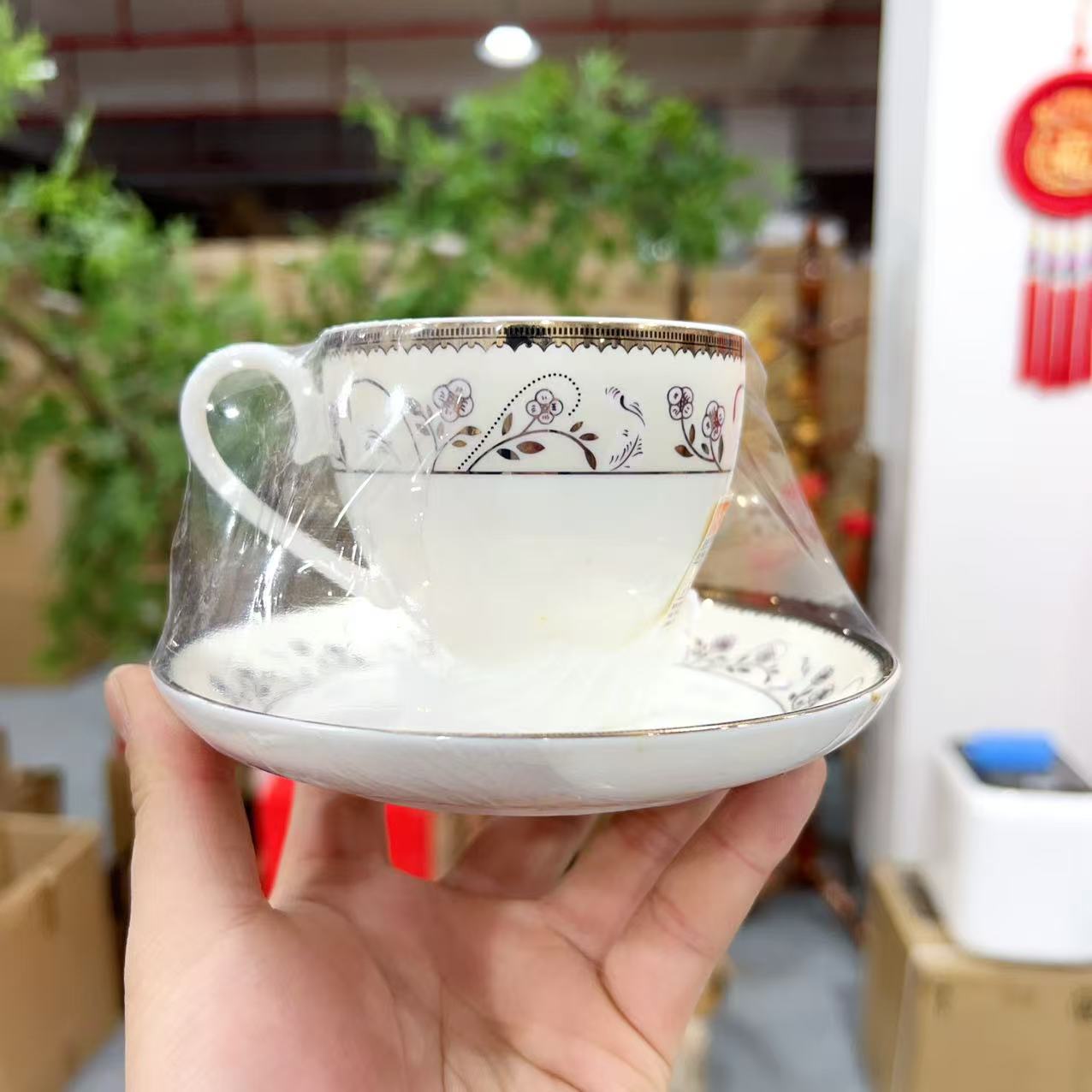 定制款！骨瓷咖啡杯【微瑕杯身脏】