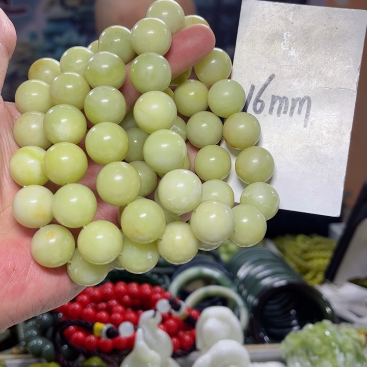 蛇纹石玉手串多样性发货未镶嵌