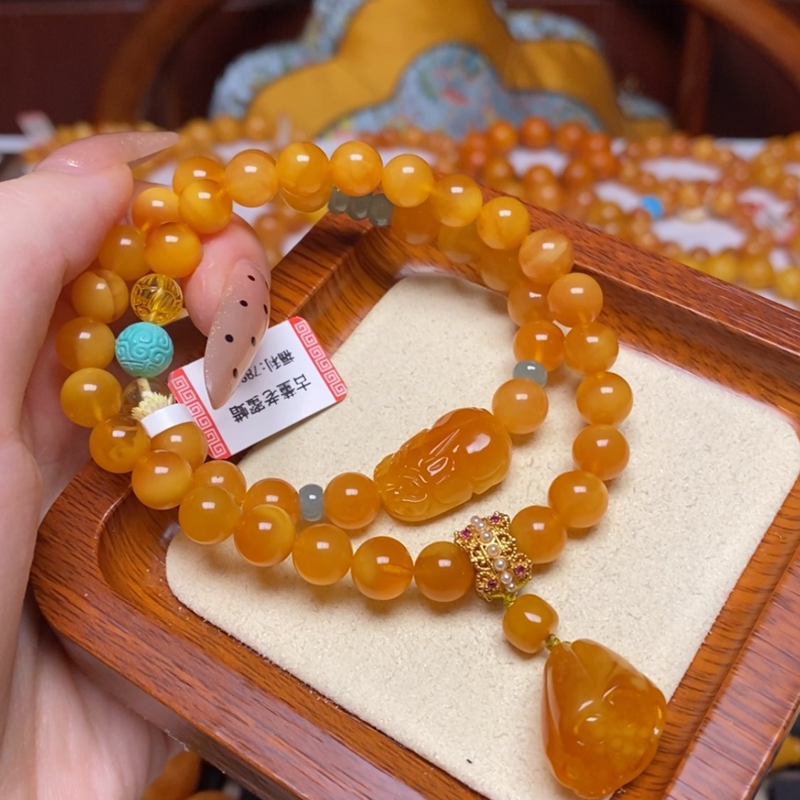 【闪购商品】蜜蜡手链未镶嵌手串
