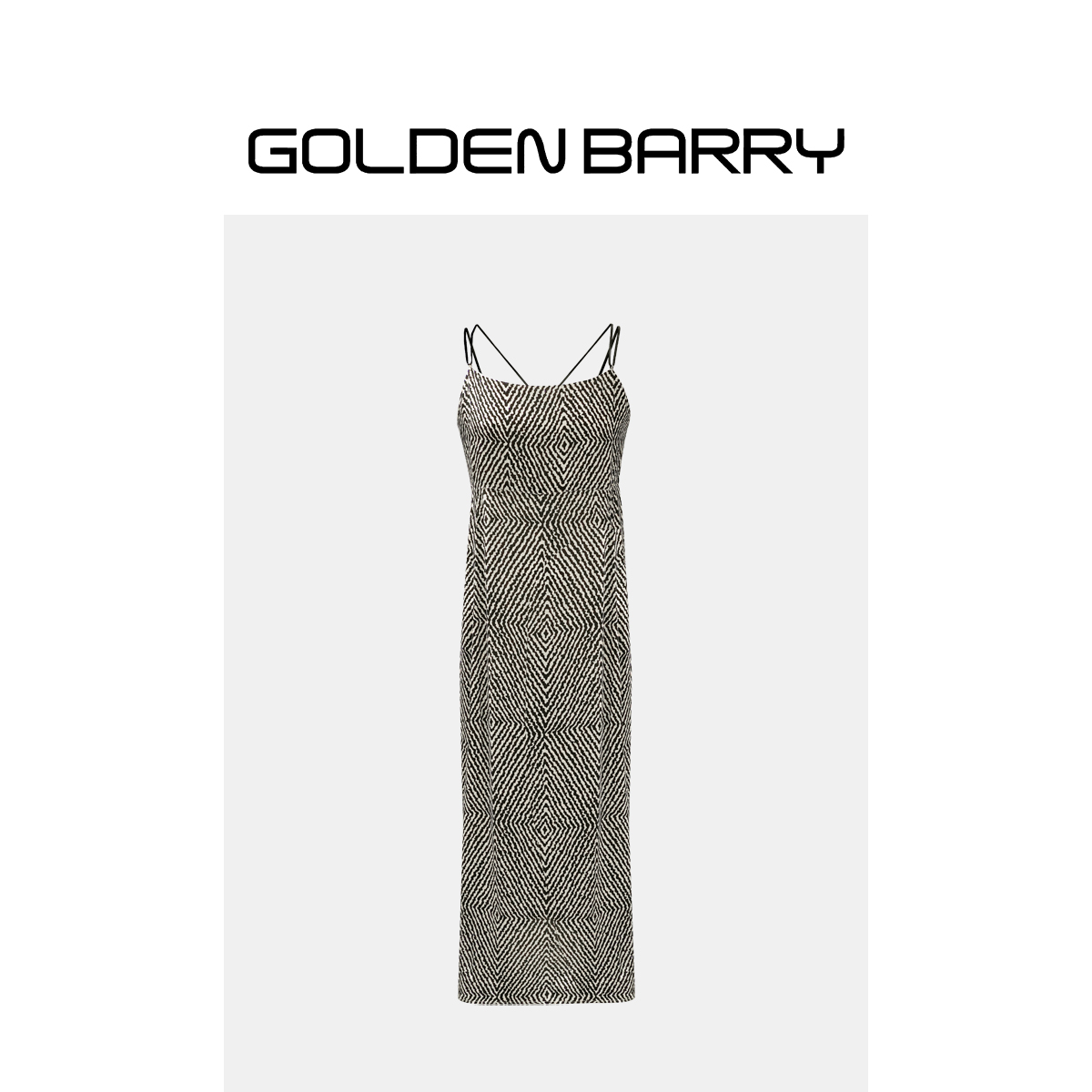 GOLDENBARRY【暑期特惠】303052几何印花绑带连衣裙