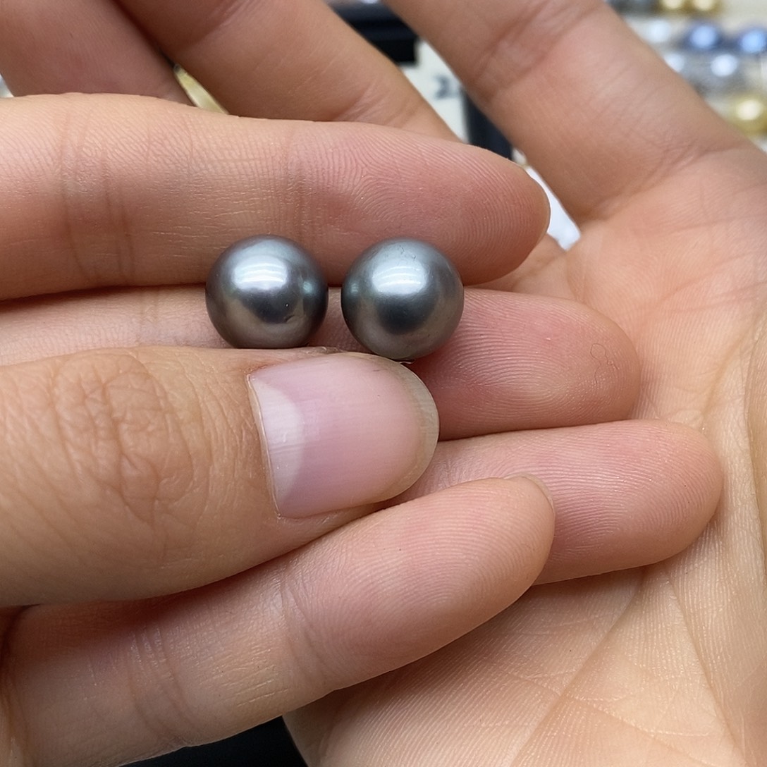 海水珍珠18K金镶嵌耳饰