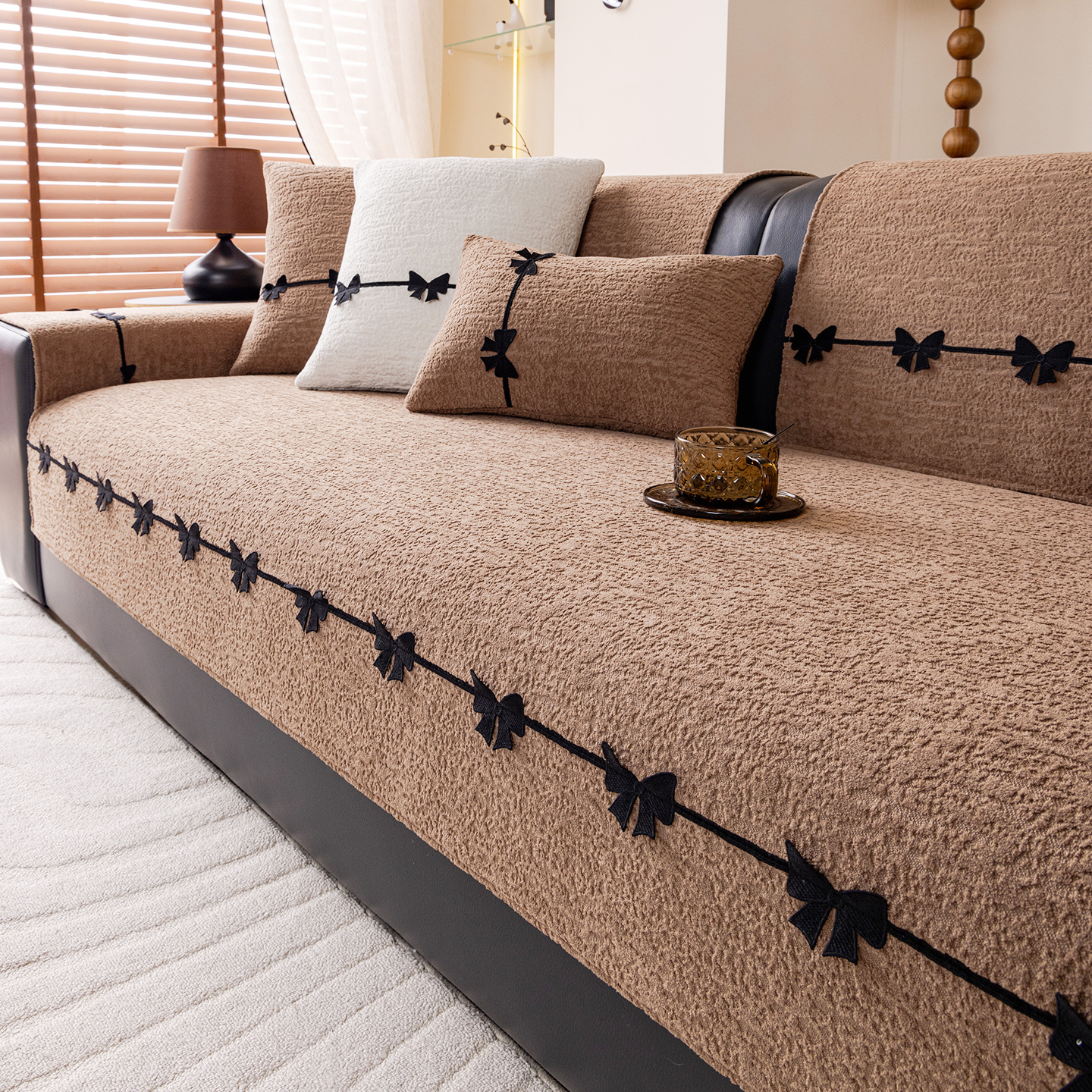 【云初蝴蝶】简约结高克重雪尼尔沙发垫26新款秋冬高档防滑套罩坐垫