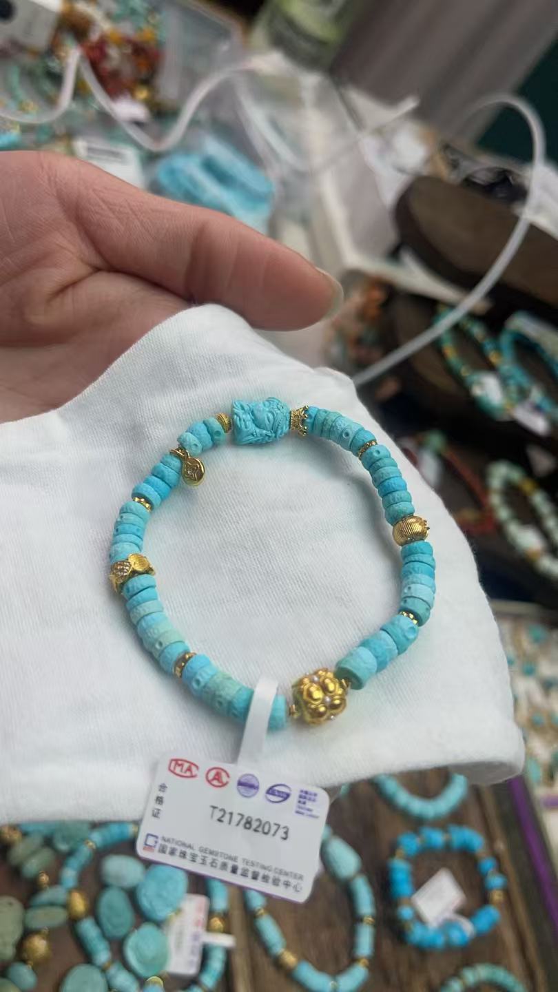 雅致家手工百搭（多样性发其一）绿松石单圈